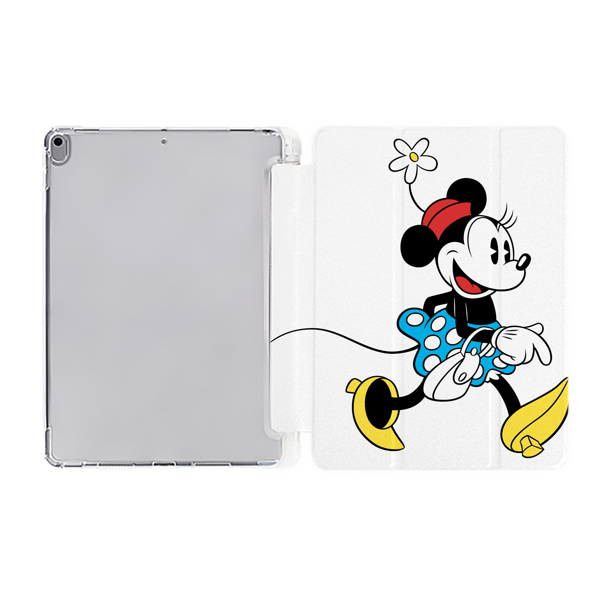 （画像用） ミッキーマウス Mickey Mouse IPad ケース ペン収納付き 三つ折りスタンド PUレザー×シリコン 対応機種9.5/10.5/10.9インチ